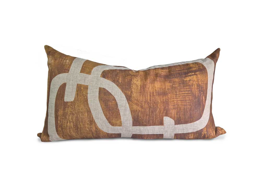 Meander Cushion – Mustard
