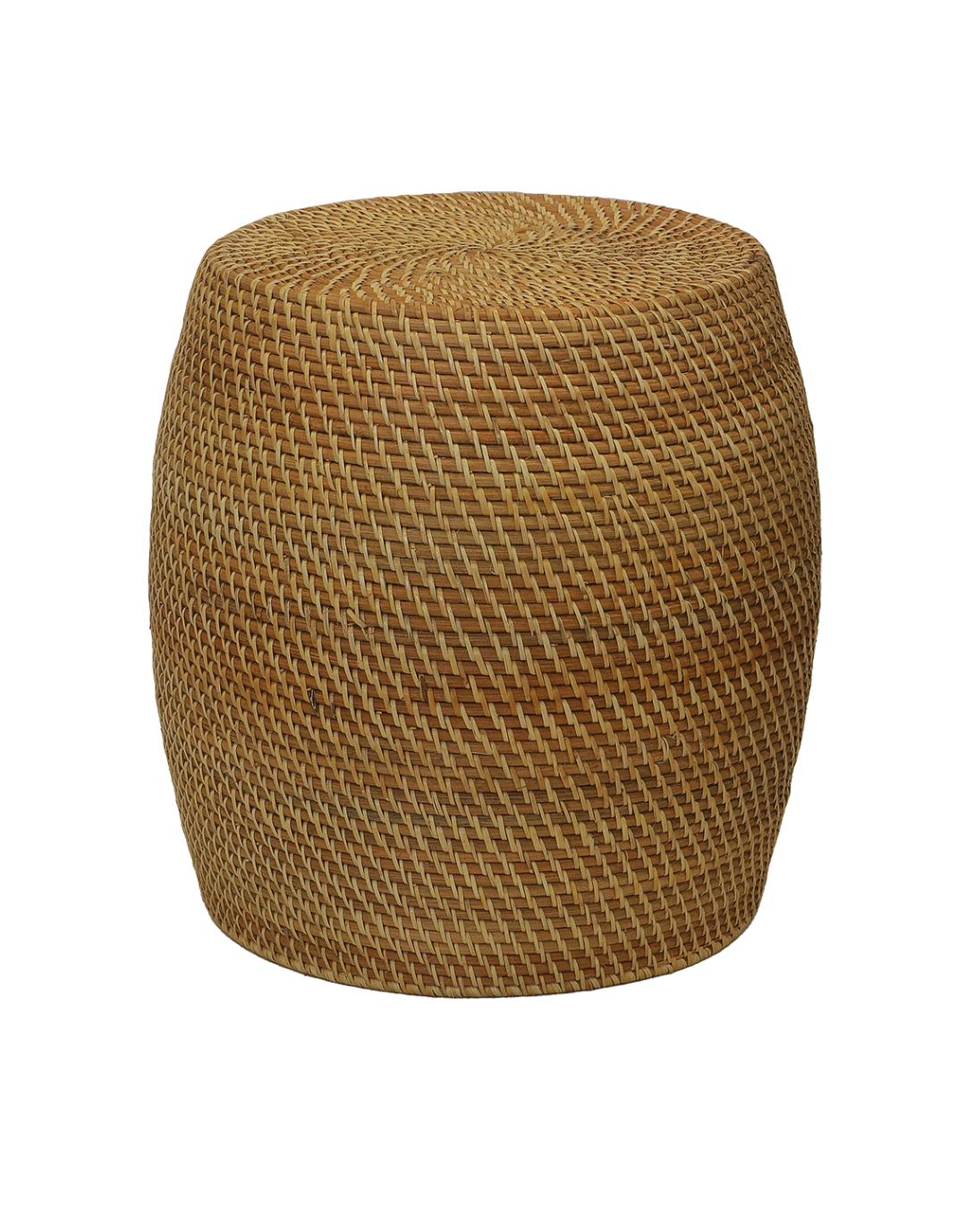 Medium Rattan Drum Stool – Natural